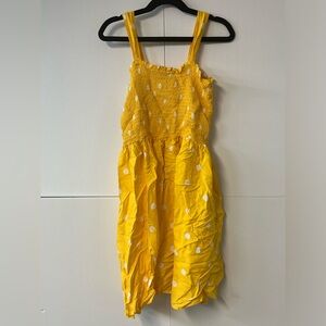 EUC OshKosh Girls yellow polka dot summer dress. Girls size 14.